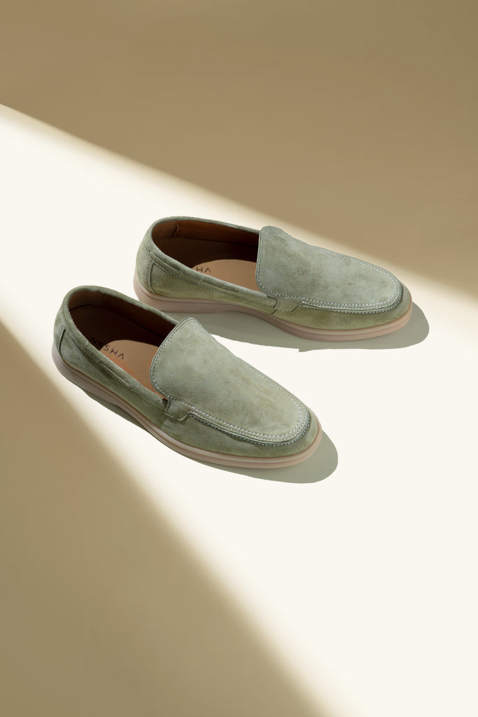 NKSHA Essence Loafers – Olive