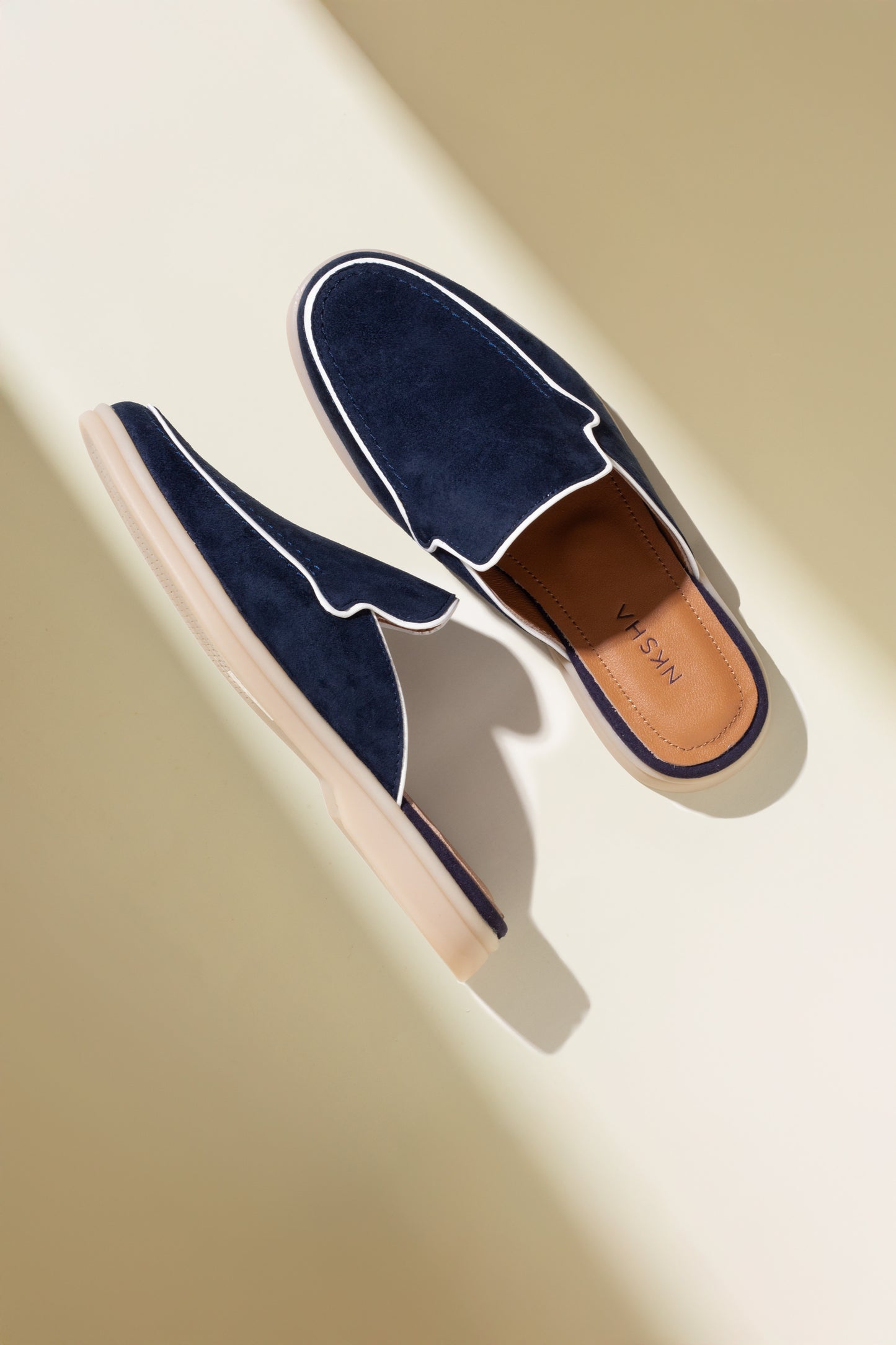 Nksha Navy Slide Loafers