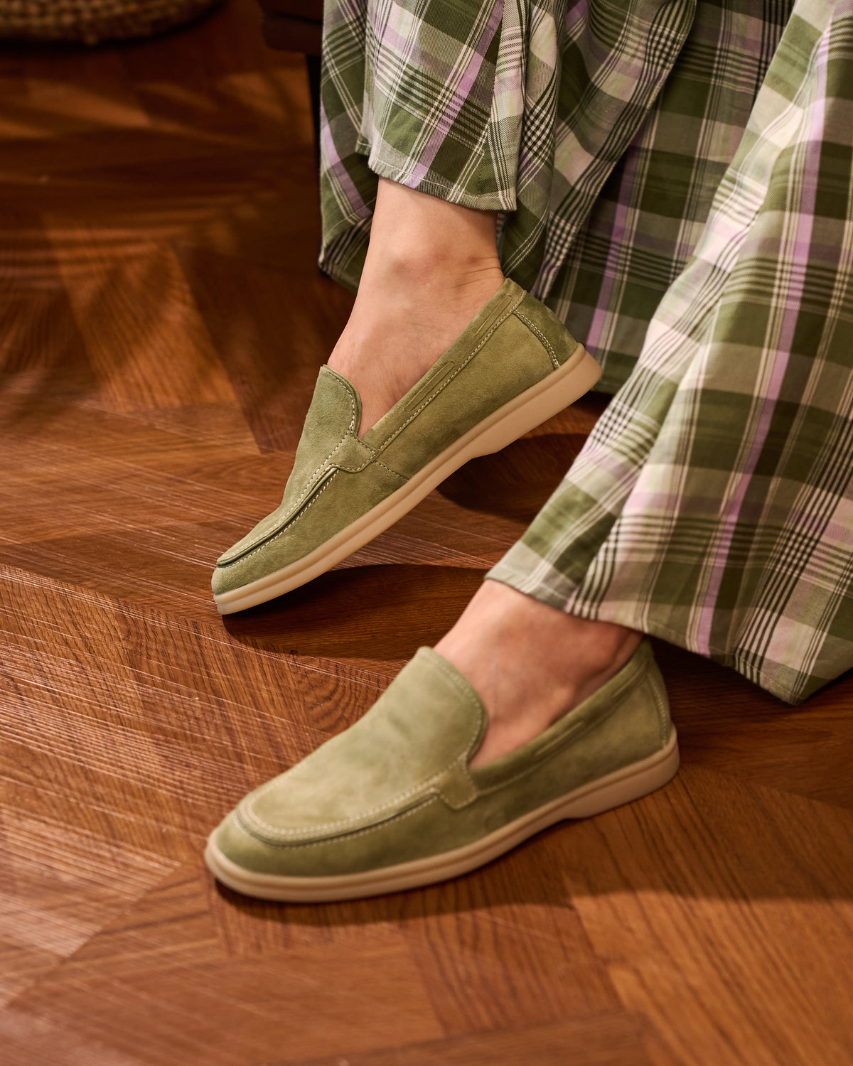 NKSHA Essence Loafers – Olive