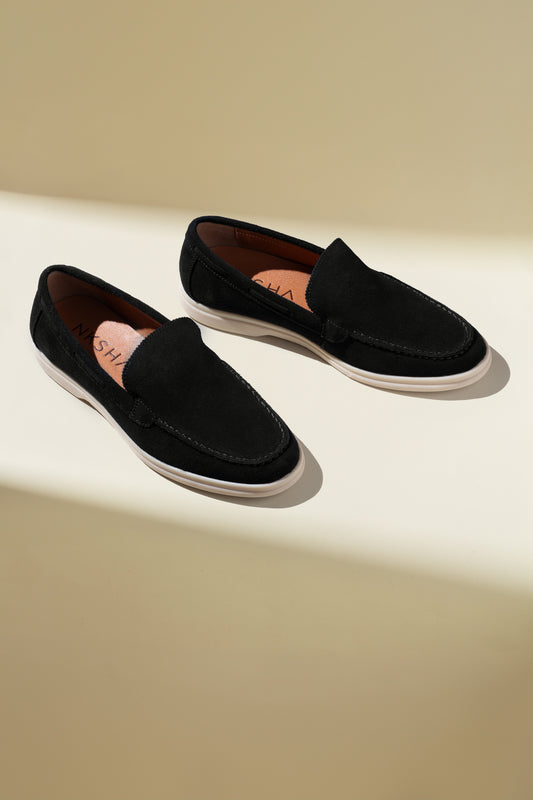 Women Black Nksha Loafers