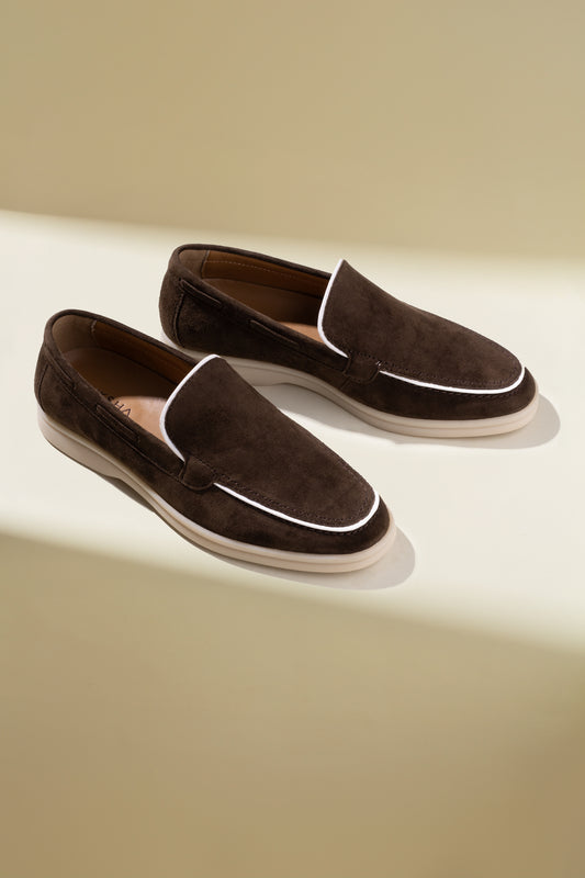 Nksha Brown Pure Loafers